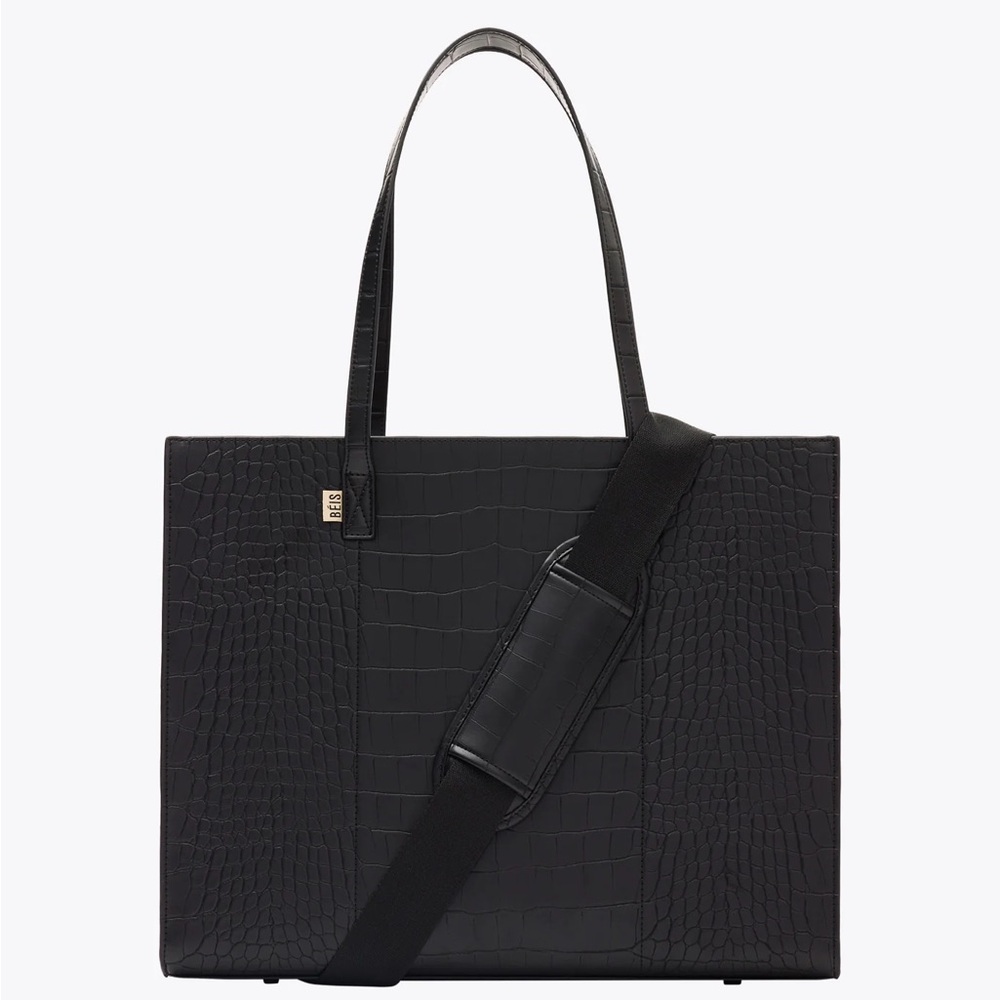 16.75"W x 13.5"H x 7" 
Body: Embossed Vegan Leather
Care: Spot Clean